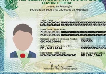 Nova Carteira de Identidade Nacional será emitida a partir de segunda-feira (6)